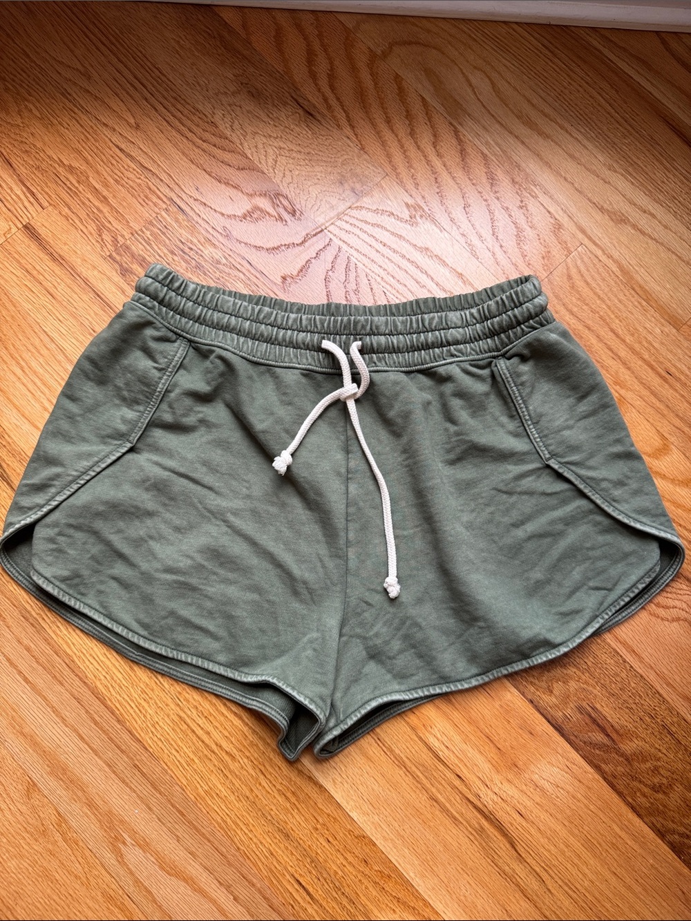 aerie Olive Green Athletic Drawstring Shorts